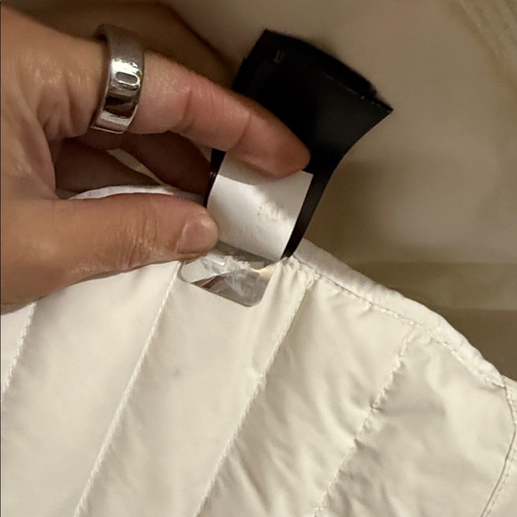 The North Face Hooded Long Puffer Coat in Cream - Picture 4 of 8